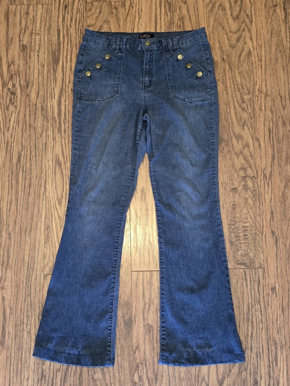 Suede Jeans Taylor Denim Flare Leg Trousers VGUC - Women's Size 31